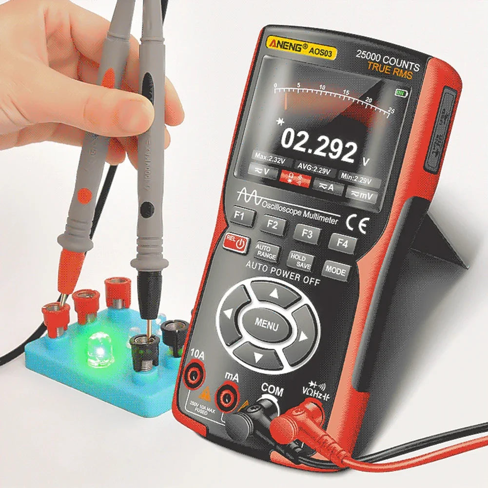 Digital Handheld Automotive Oscilloscope Multimeter 2 Channel 50MHz with Waveform Output for Car Electrical Repair