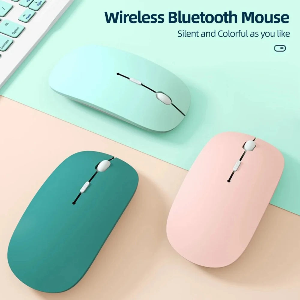 Silent Bluetooth Wireless Macaron Mouse for Laptop, iPad and Samsung Tablet
