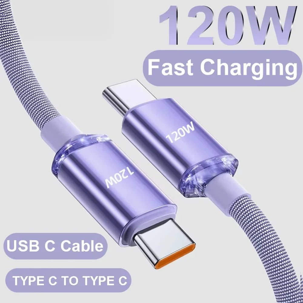 120W Super Fast Charging USB-A to USB-C Cable