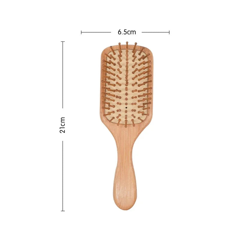 Bamboo Paddle Hair Brush – Wooden Scalp Massage Comb for Hair Care