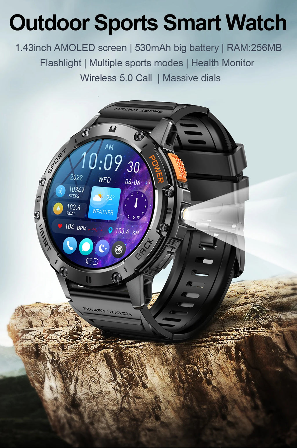 AMOLED Bluetooth Call Smart Watch