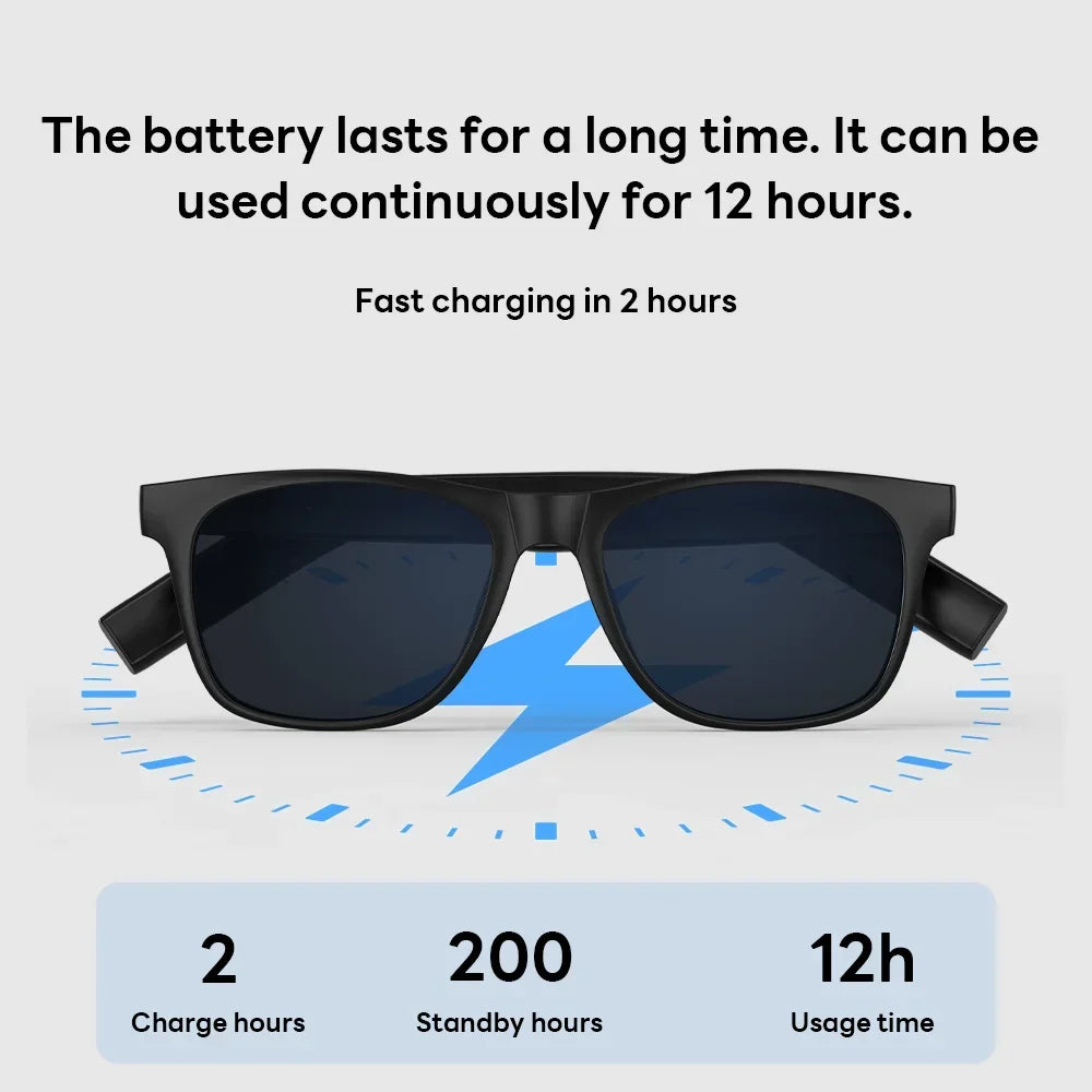Lenovo AI Smart Glasses with 8K Touch Control, Photo Camera, Recording, Translator, Voice Assistant and Bluetooth