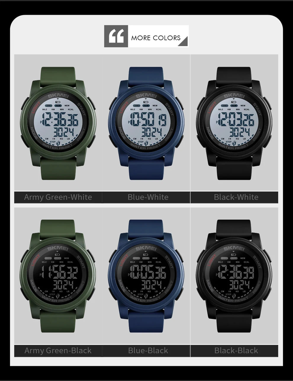 SKMEI 1469 Men’s Digital Sport Watch with Pedometer, Dual Time, Calorie, Distance and Mileage Tracker