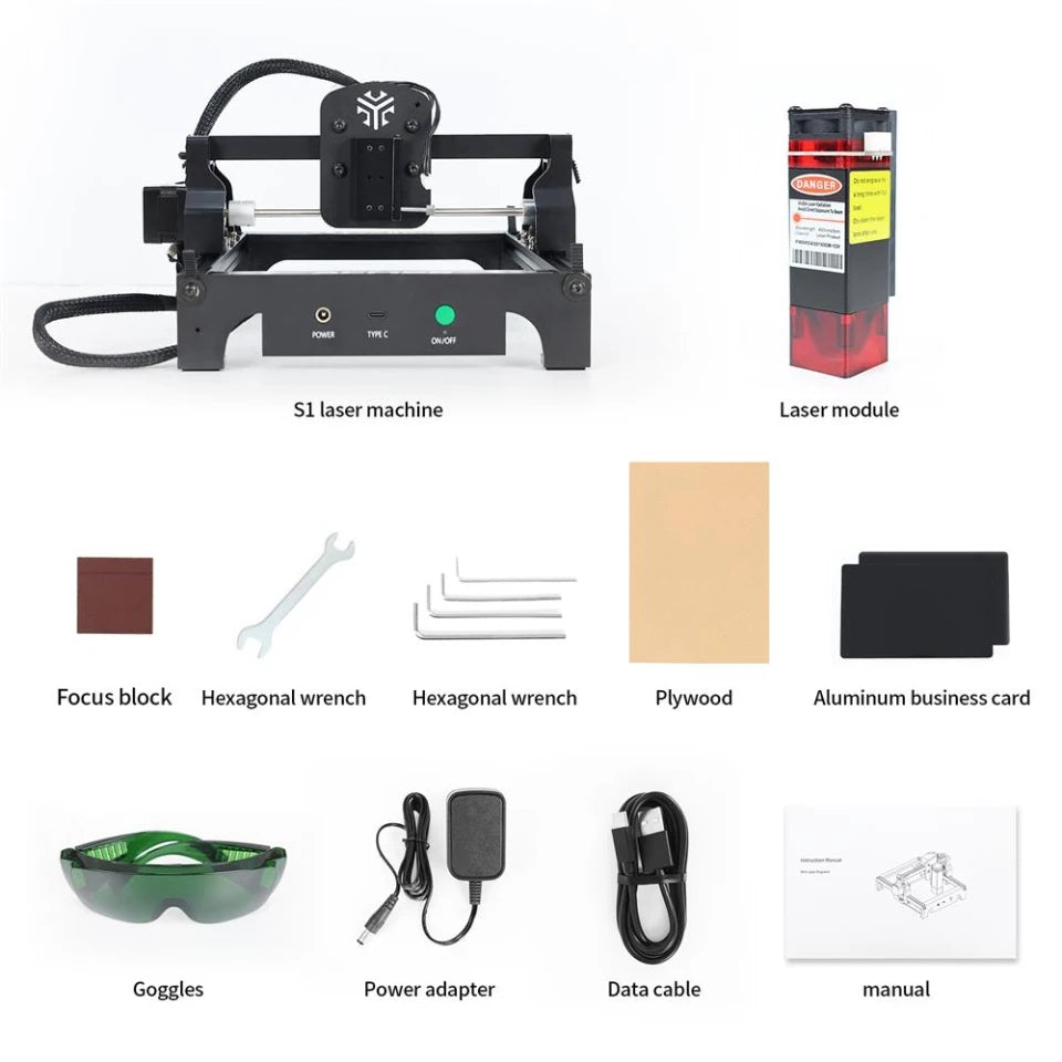 ACMER S1 2.5W/3.5W Mini Portable Laser Engraver DIY Laser Cutting and Engraving Machine for Wood, Acrylic, Glass and Leather