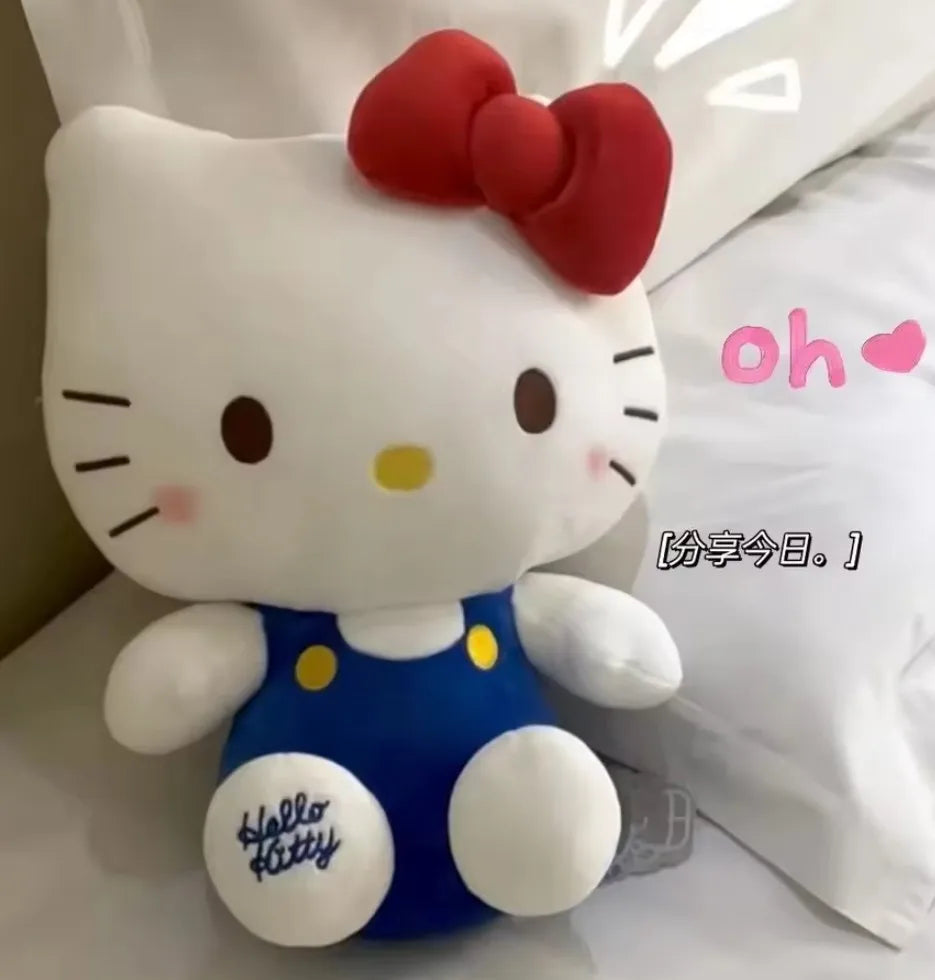 25CM Kawaii Sanrio Plush Doll Hello Kitty Cinnamoroll Kuromi Pochacco Stuffed Toy for Children Birthday Gift