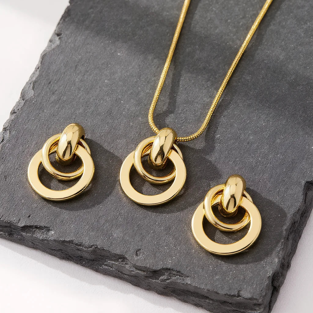 3pcs Vintage Jewelry Set for Women Necklace Choker Bracelet