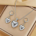Heart Necklace and Earring Set for Women