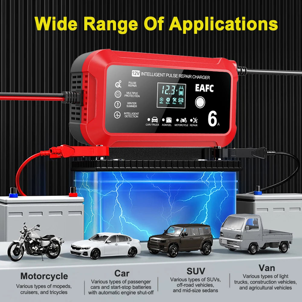 12V Smart Car Battery Charger