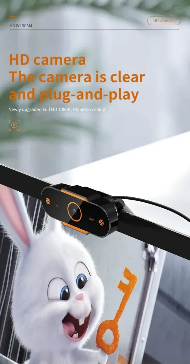 1080P HD Auto Focus USB Webcam with Microphone