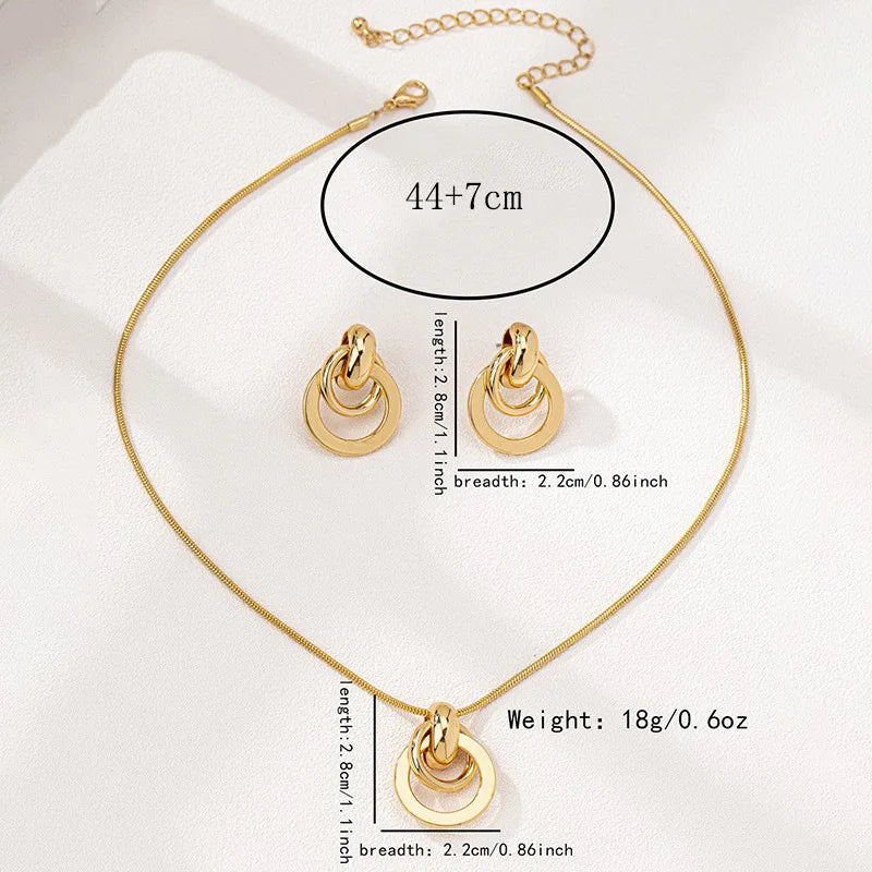 3pcs Vintage Jewelry Set for Women Necklace Choker Bracelet