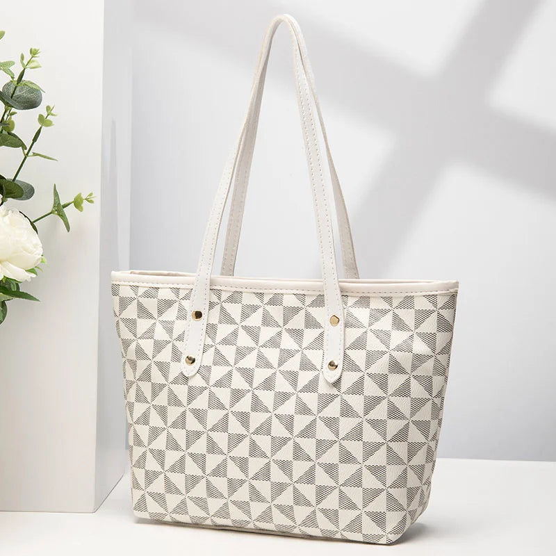 Large Capacity Women’s PU Leather Shoulder Tote Bag