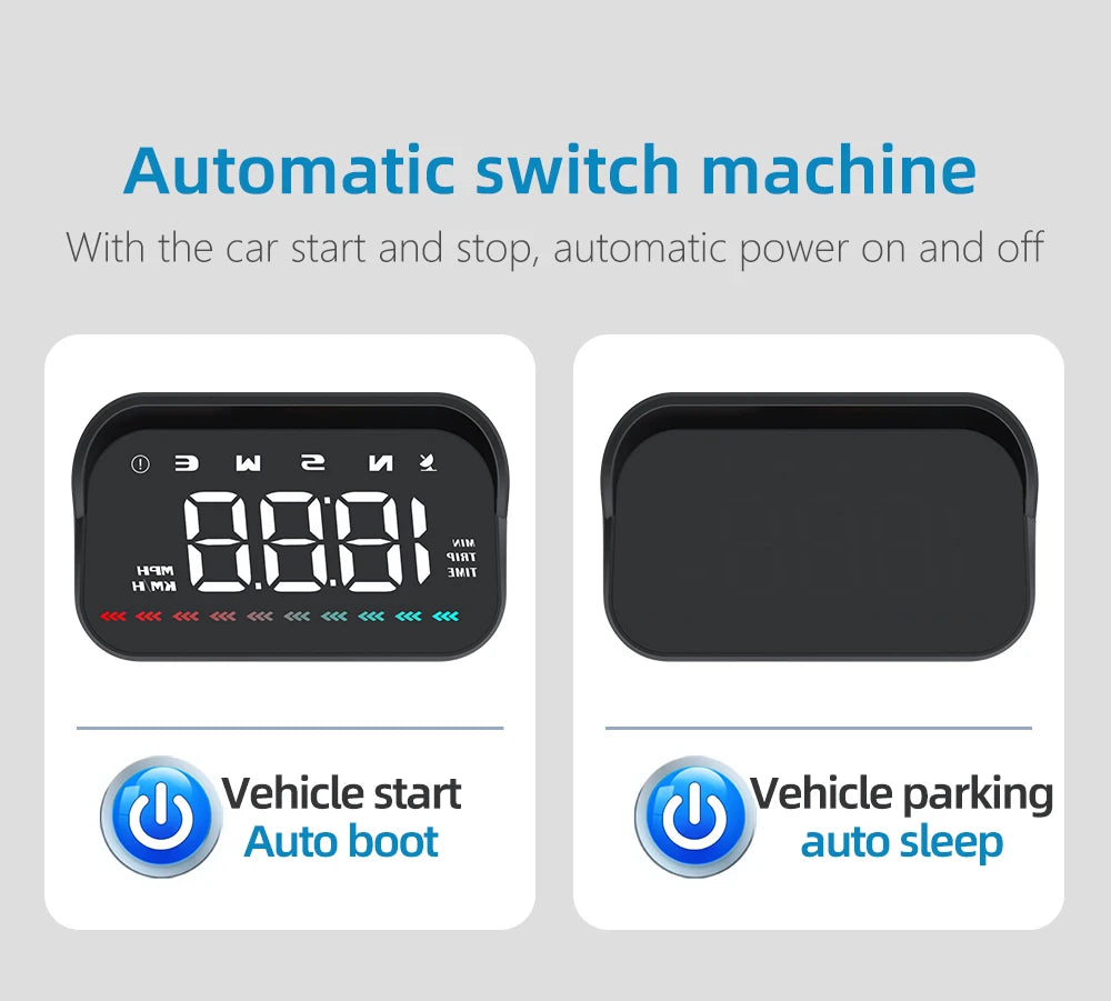 M23 Car GPS Head Up Display On-board Speedometer Windshield Projector Overspeed Alarm