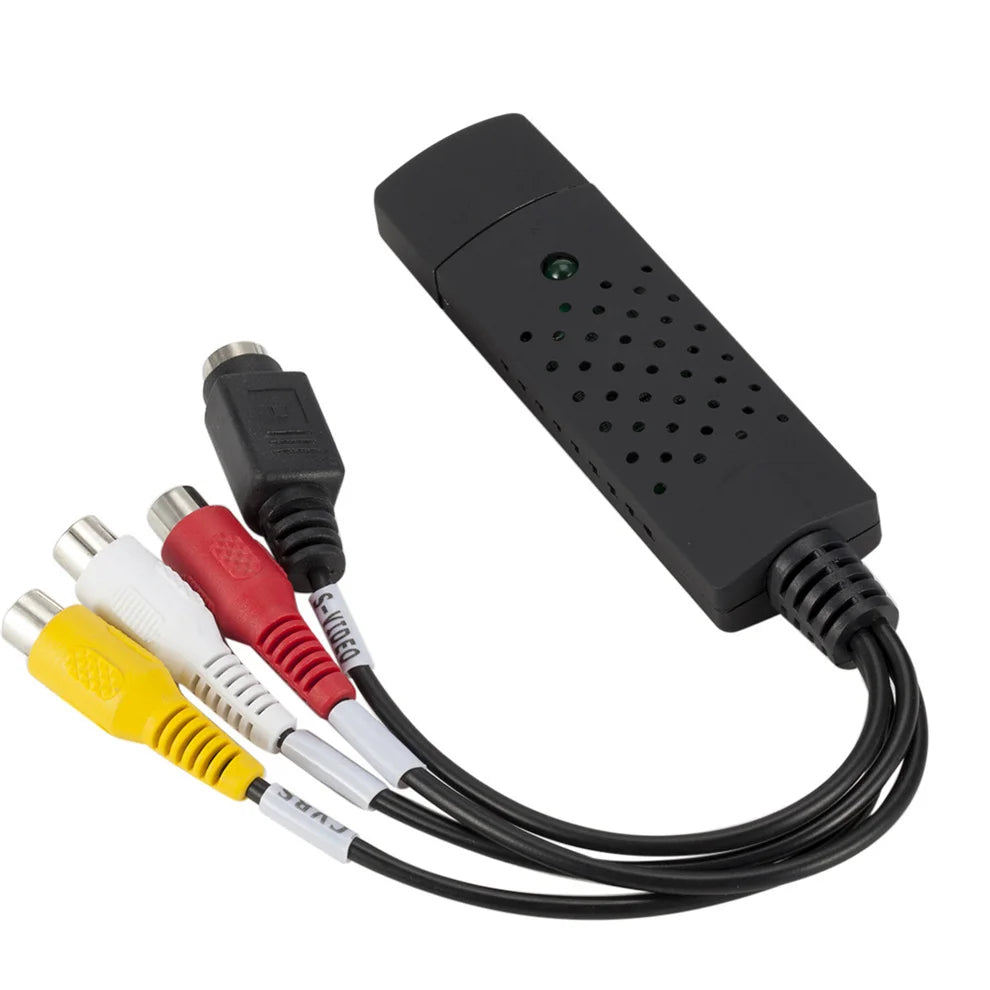 USB 2.0 to RCA Audio Video Capture Converter for PC TV VHS DVD