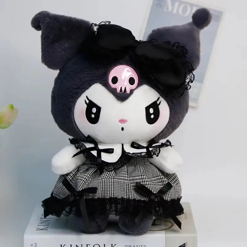 25CM Kawaii Sanrio Plush Doll Hello Kitty Cinnamoroll Kuromi Pochacco Stuffed Toy for Children Birthday Gift