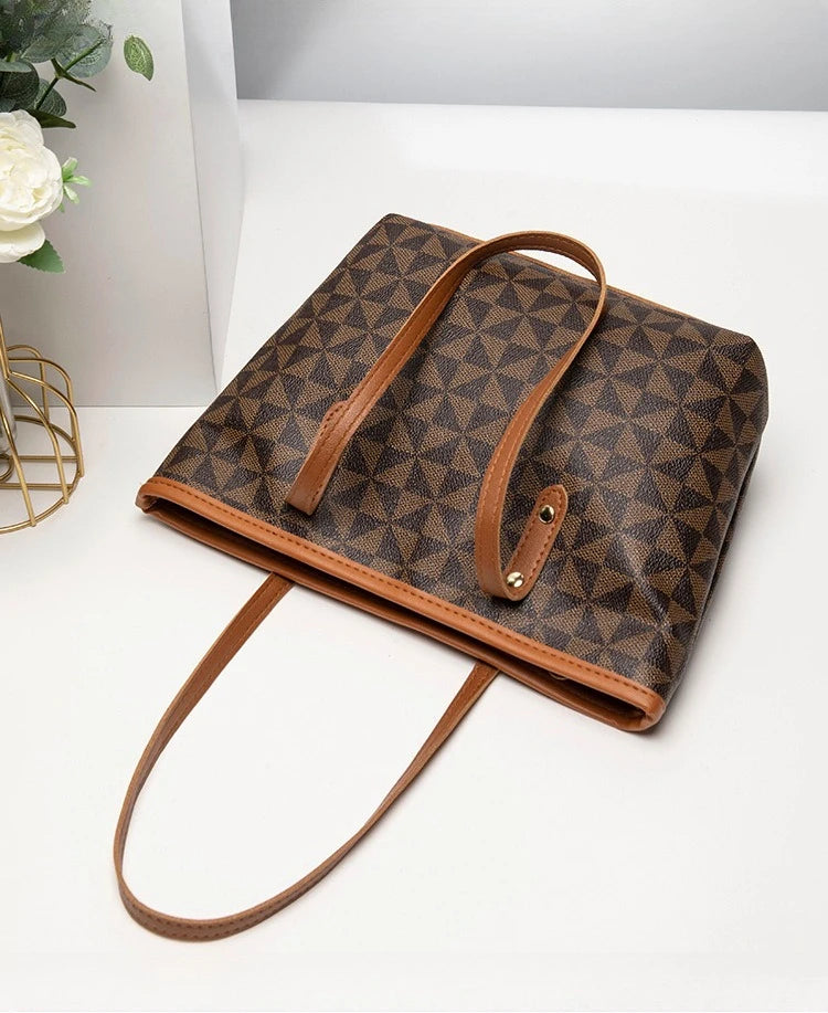 Large Capacity Women’s PU Leather Shoulder Tote Bag