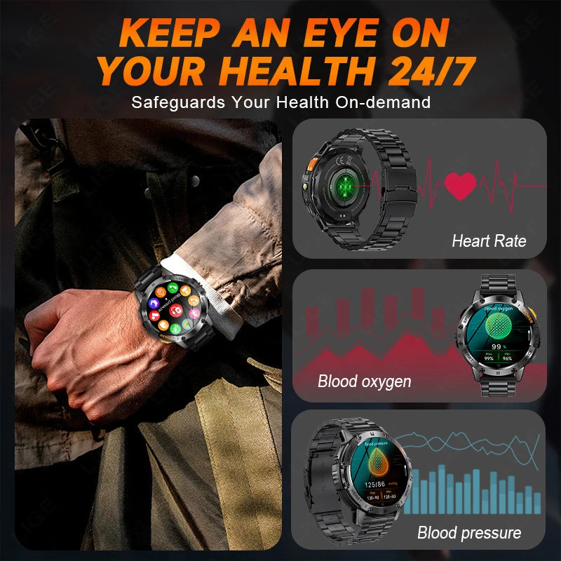 AMOLED Bluetooth Call Smart Watch