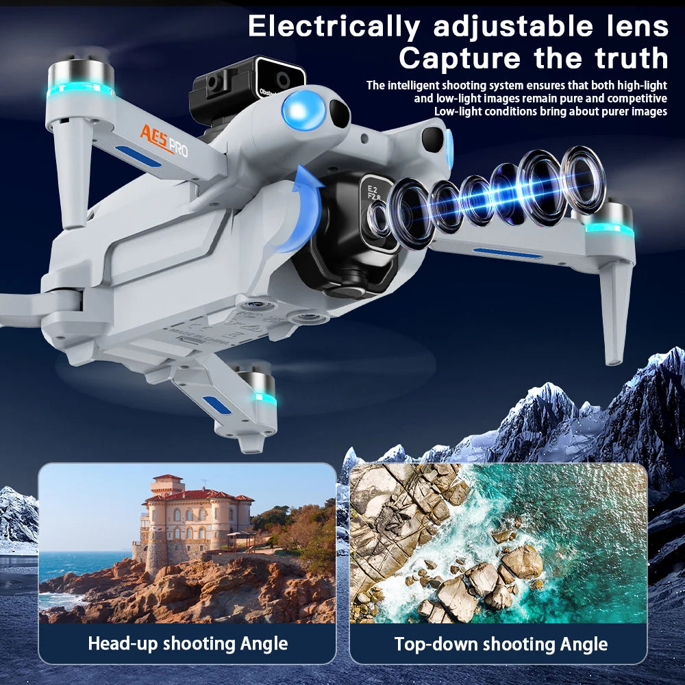AE5 Max 8K HD Quadcopter Drone with 4.5” Screen Controller, 20 Min Battery, Headless Mode and 360° Flip