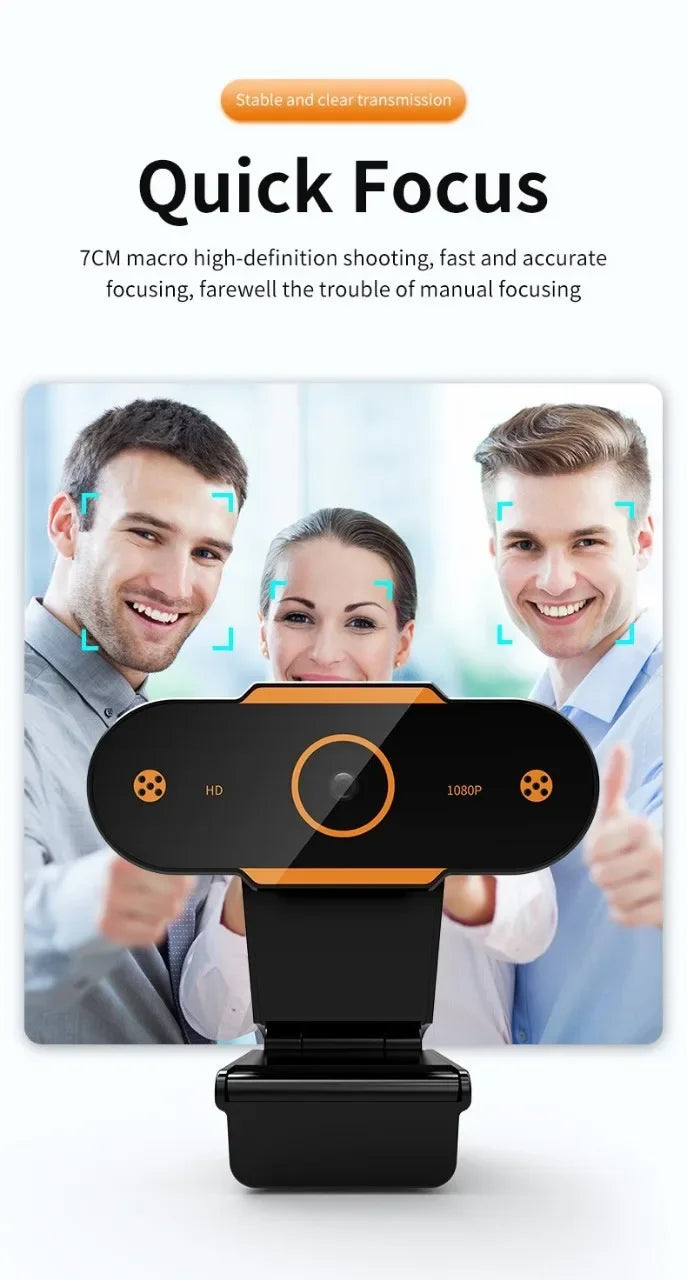 1080P HD Auto Focus USB Webcam with Microphone