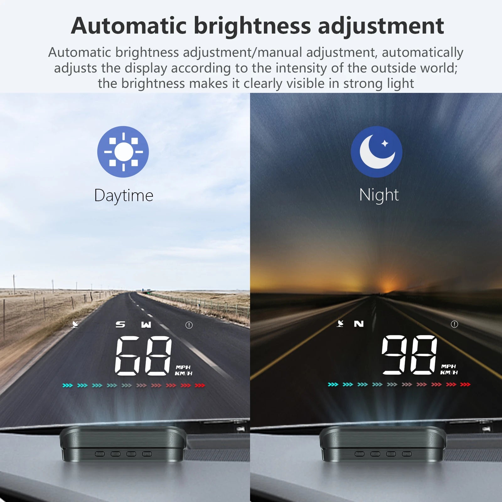 M23 Car GPS Head Up Display On-board Speedometer Windshield Projector Overspeed Alarm
