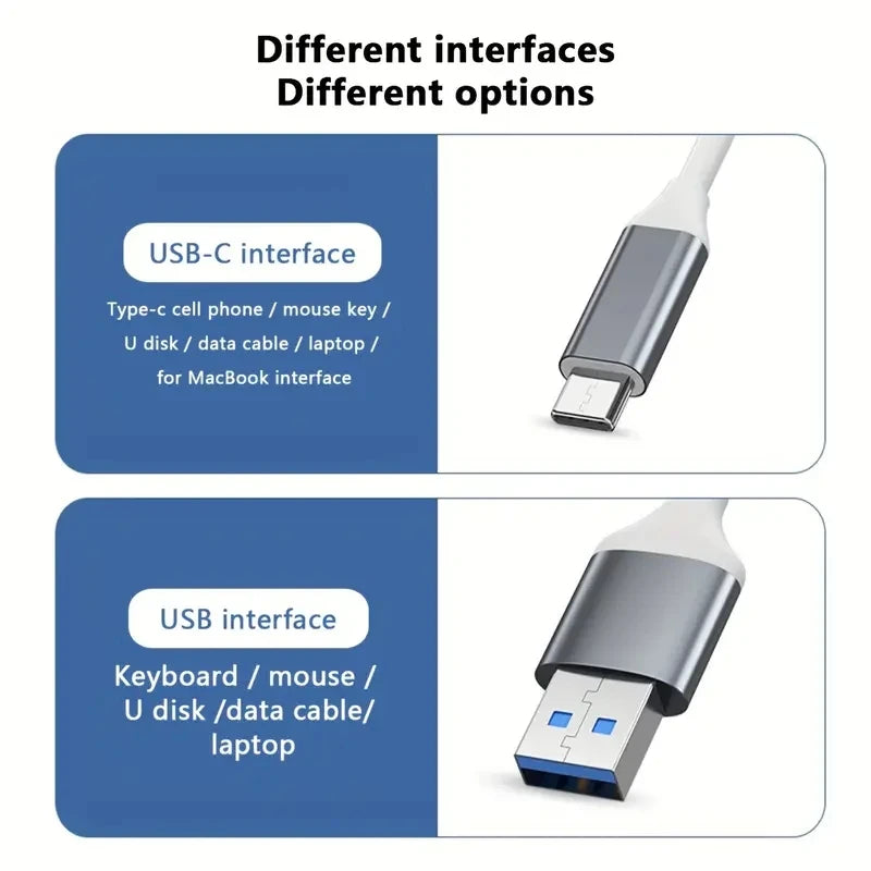4-Port Multi-Splitter Type-C USB Hub OTG Adapter for Xiaomi, Lenovo, MacBook and PC