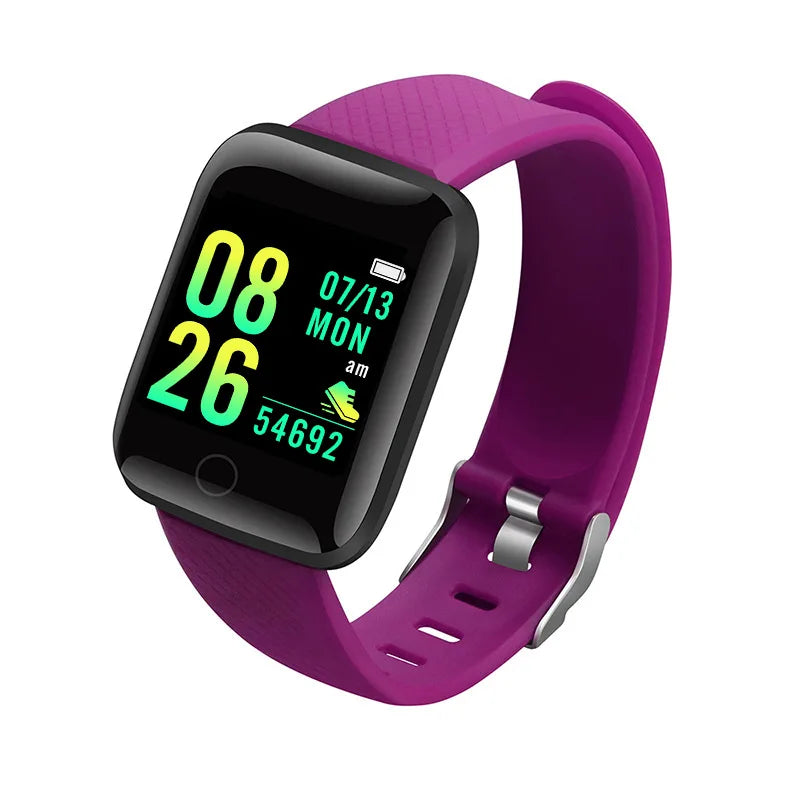 Unisex Smartwatch Fitness Monitor with Message Notifications for Android and iOS