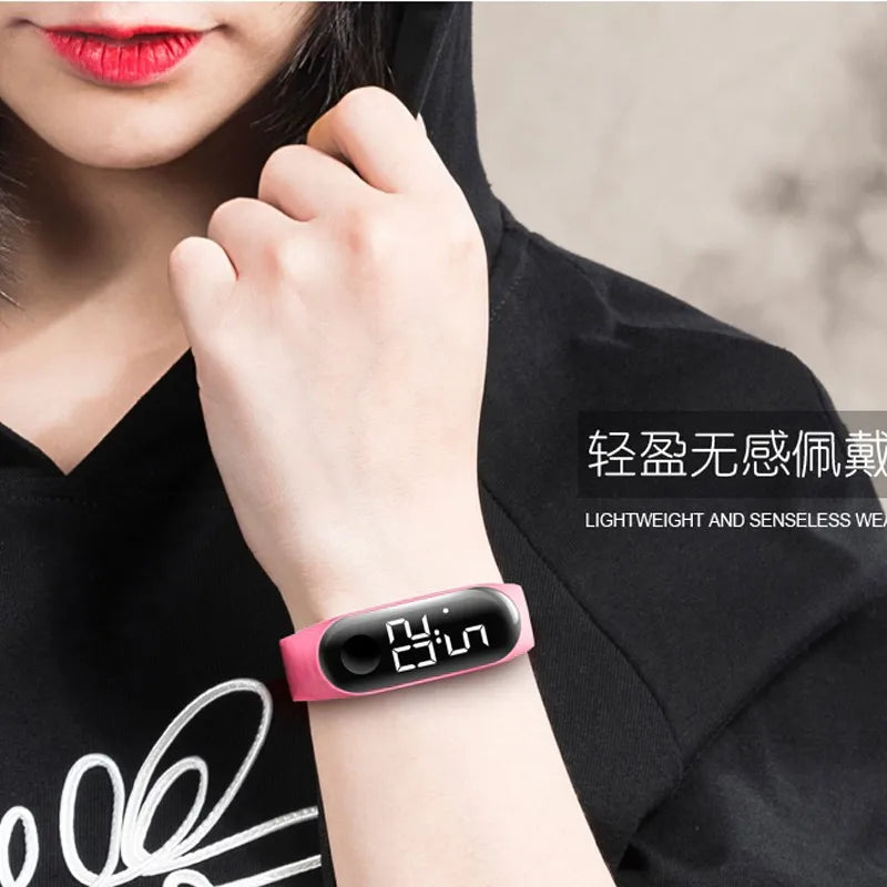Children’s Simple LED Digital Smart Watch Touch Screen Multi-Function Sports Electronic Watch Gift