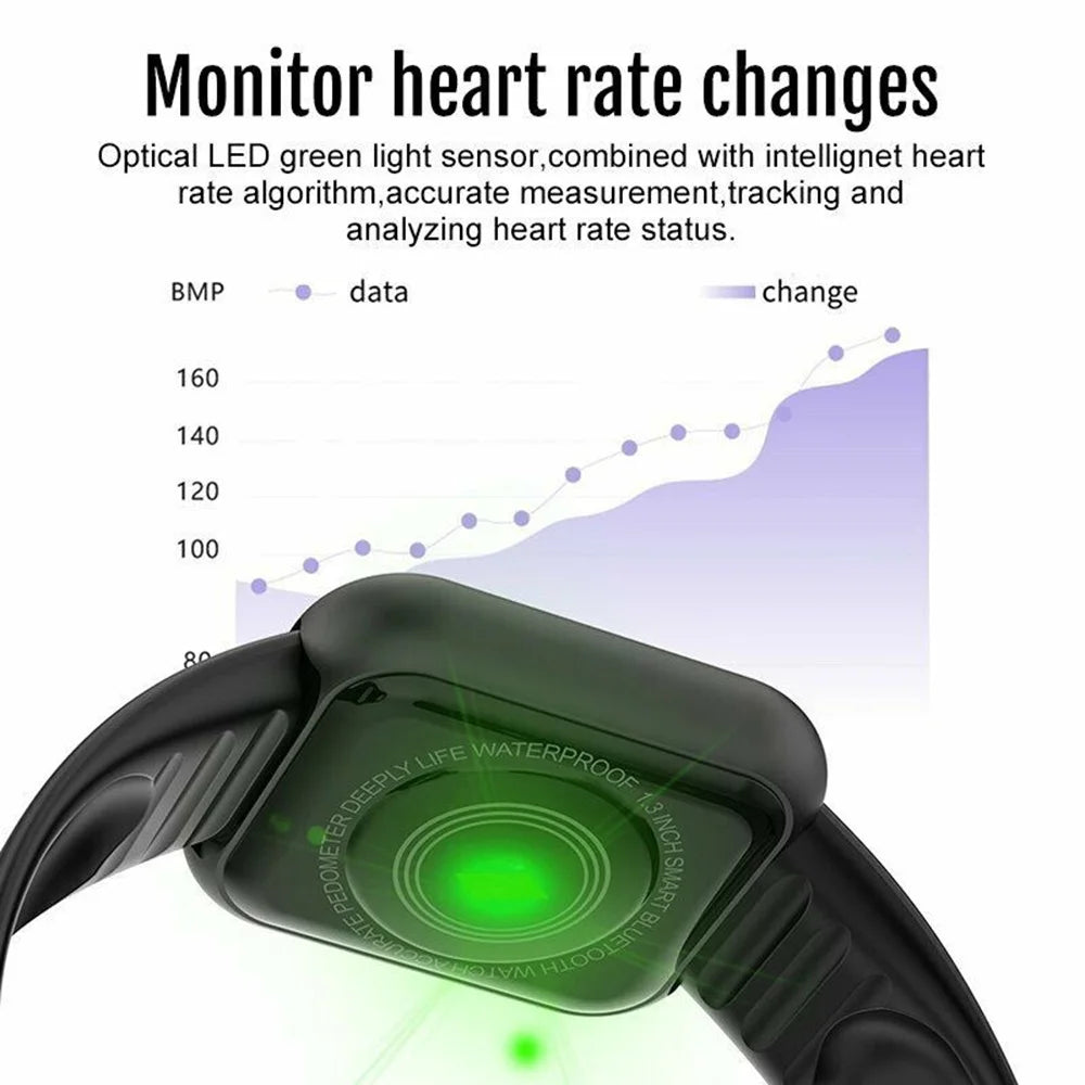 Smart Watch Music Control Calorie Distance Fitness Tracker Message Remind Men Smartwatch Women Watches Bracelet Clock Alarm Y68