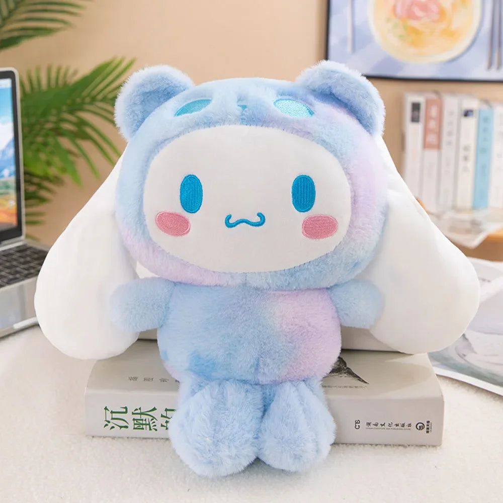 25CM Kawaii Sanrio Plush Doll Hello Kitty Cinnamoroll Kuromi Pochacco Stuffed Toy for Children Birthday Gift