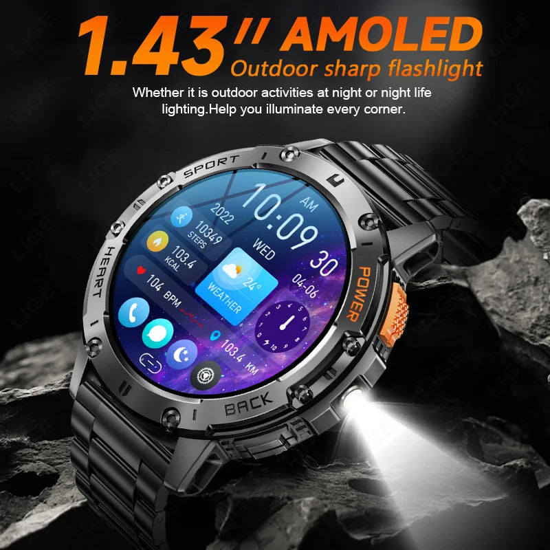AMOLED Bluetooth Call Smart Watch