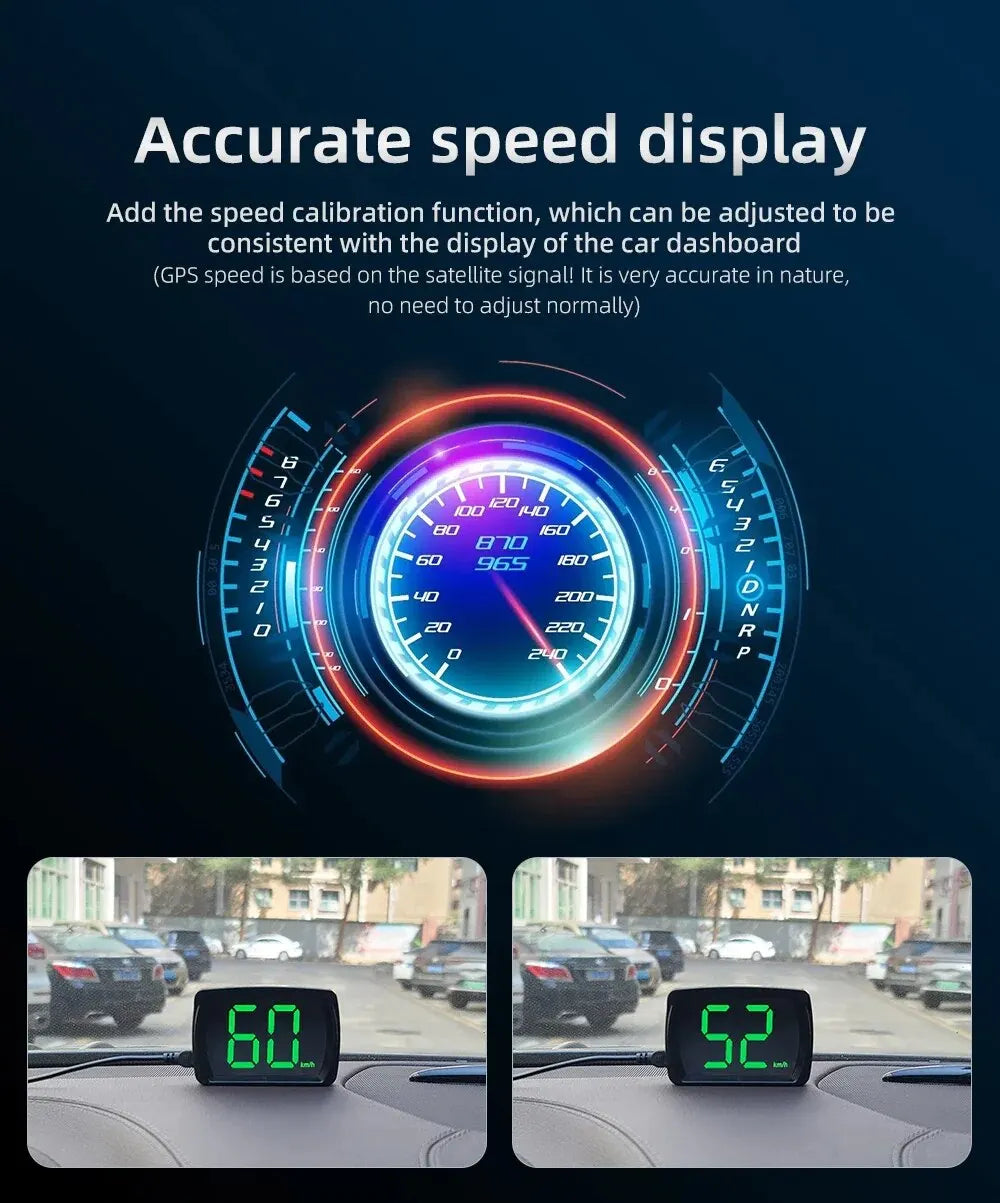 Y03 Universal Car HUD Head Up Display Digital Speedometer