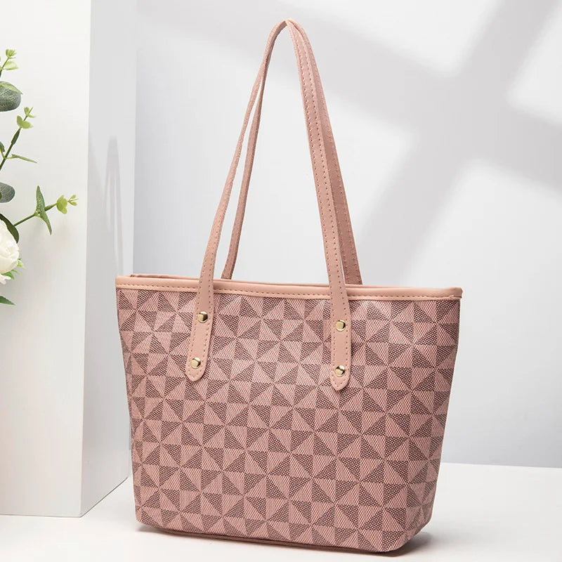 Large Capacity Women’s PU Leather Shoulder Tote Bag