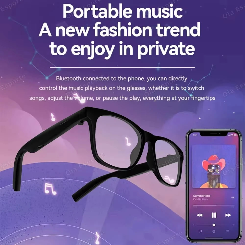 Lenovo AI Smart Glasses with 8K Touch Control, Photo Camera, Recording, Translator, Voice Assistant and Bluetooth