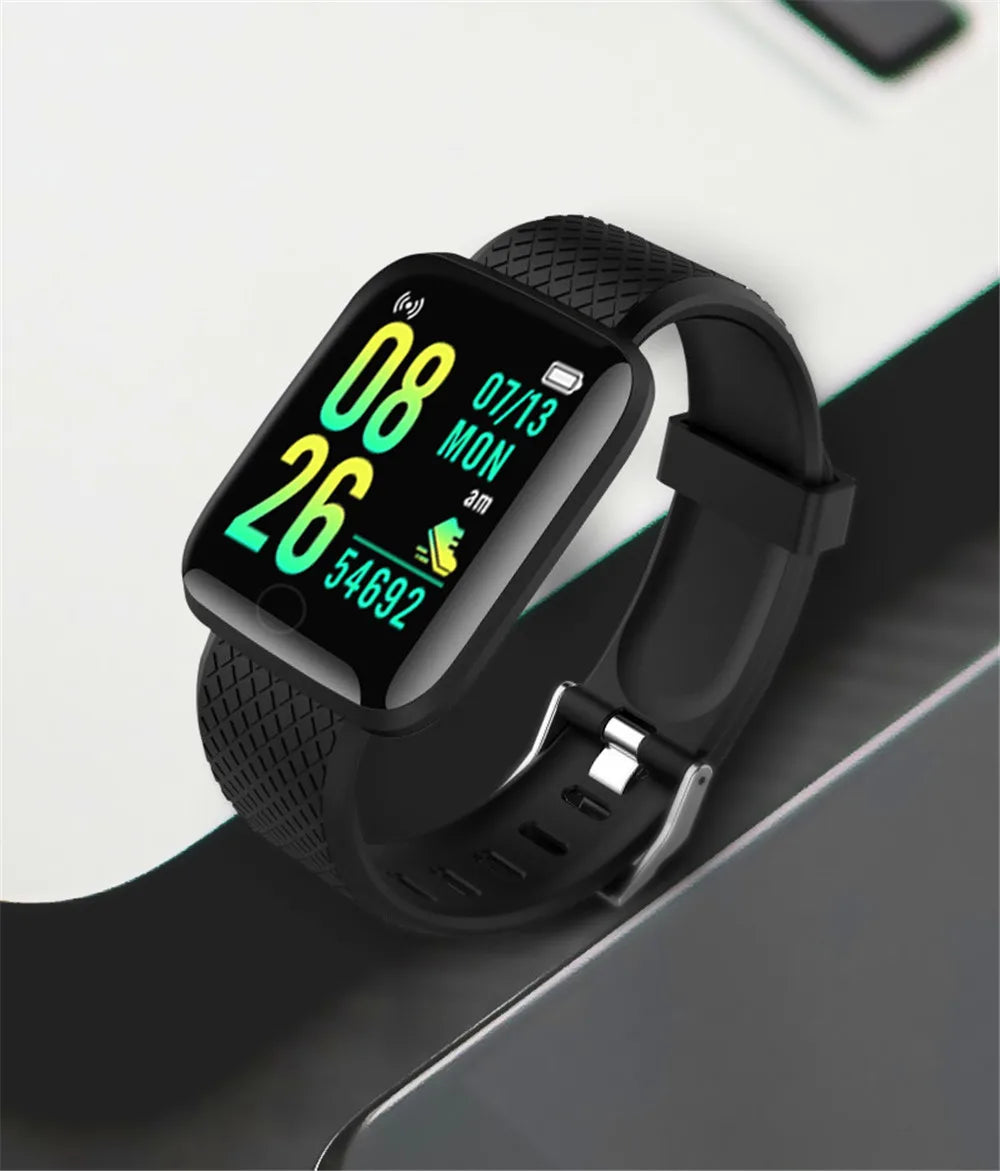 Unisex Smartwatch Fitness Monitor with Message Notifications for Android and iOS