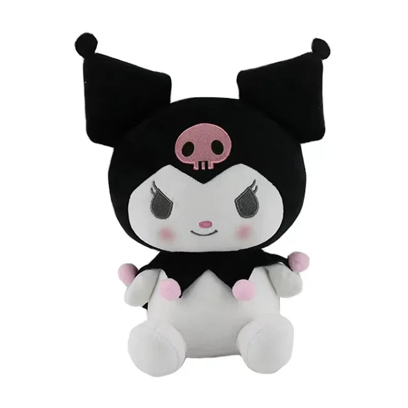 25CM Kawaii Sanrio Plush Doll Hello Kitty Cinnamoroll Kuromi Pochacco Stuffed Toy for Children Birthday Gift