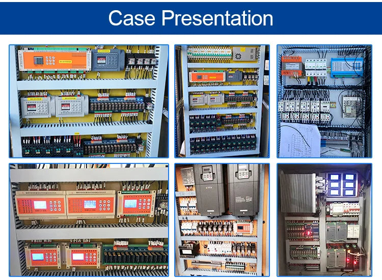 Huaqingjun 8DI 8DO PLC Controller with Relay Output, 2AI 2AO, RS485 Modbus RTU Programmable Logic Controller for Greenhouse Automation