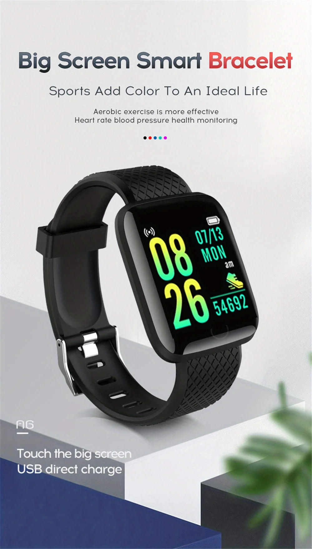 Smart Watch Music Control Calorie Distance Fitness Tracker Message Remind Men Smartwatch Women Watches Bracelet Clock Alarm Y68