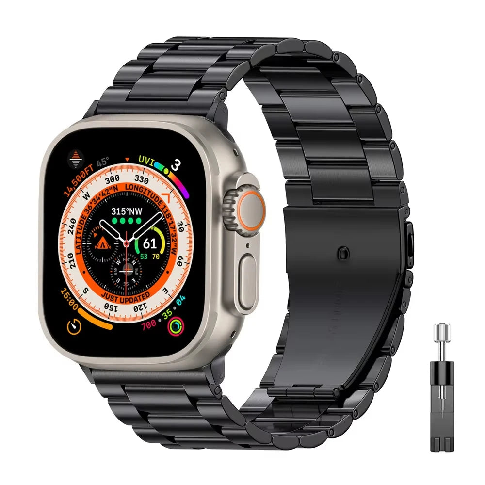 Stainless Steel Titanium Alloy Strap for Apple Watch Ultra and Series 6/7/8/9/10