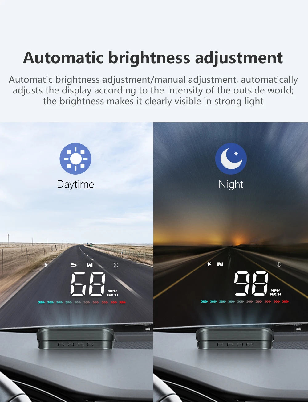 M23 Car GPS Head Up Display On-board Speedometer Windshield Projector Overspeed Alarm