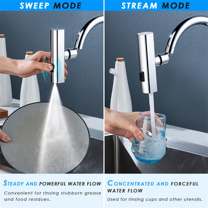 Universal Rotating Splash-Proof Kitchen Faucet Nozzle Extension