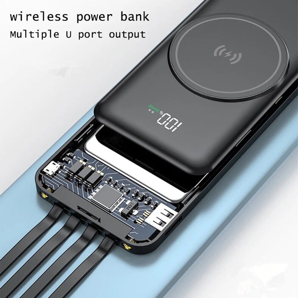 20000mAh Power Bank Fast Charger Portable Battery Pack with 5 USB Ports for Mobile Phone