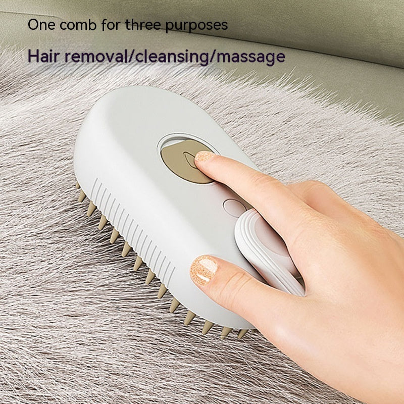 3-in-1 Electric Spray Steam Brush for Cats and Dogs