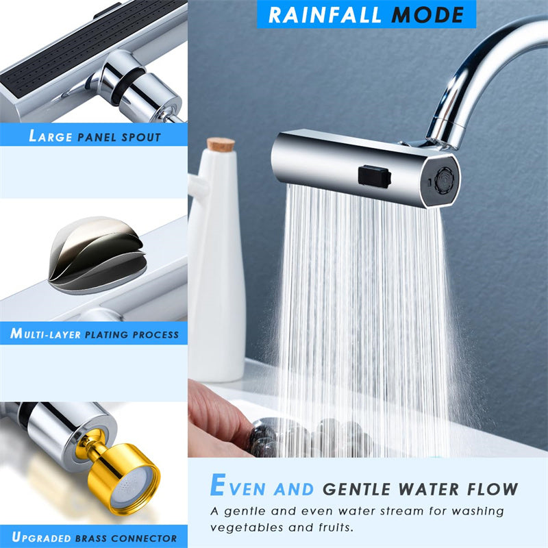 Universal Rotating Splash-Proof Kitchen Faucet Nozzle Extension
