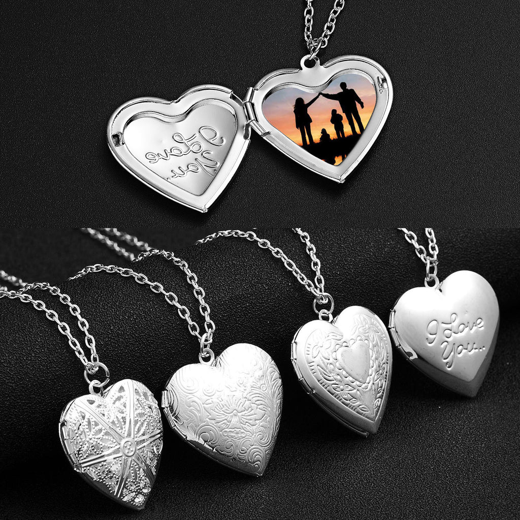 Personalized Heart-Shaped Photo Frame Pendant Necklace for Women