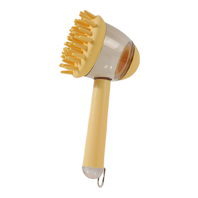 3-in-1 Pet Bath Brush for Dogs and Cats with Massage, Deshedding Comb, and Foaming Tool