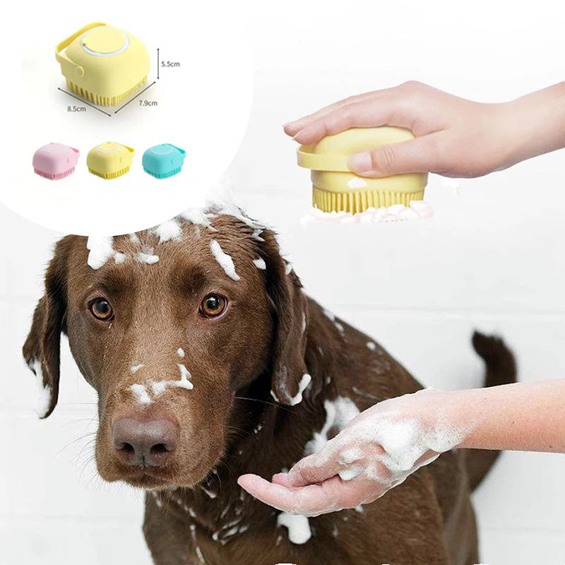 Silicone Dog Bath Massage Glove Brush for Cats and Dogs