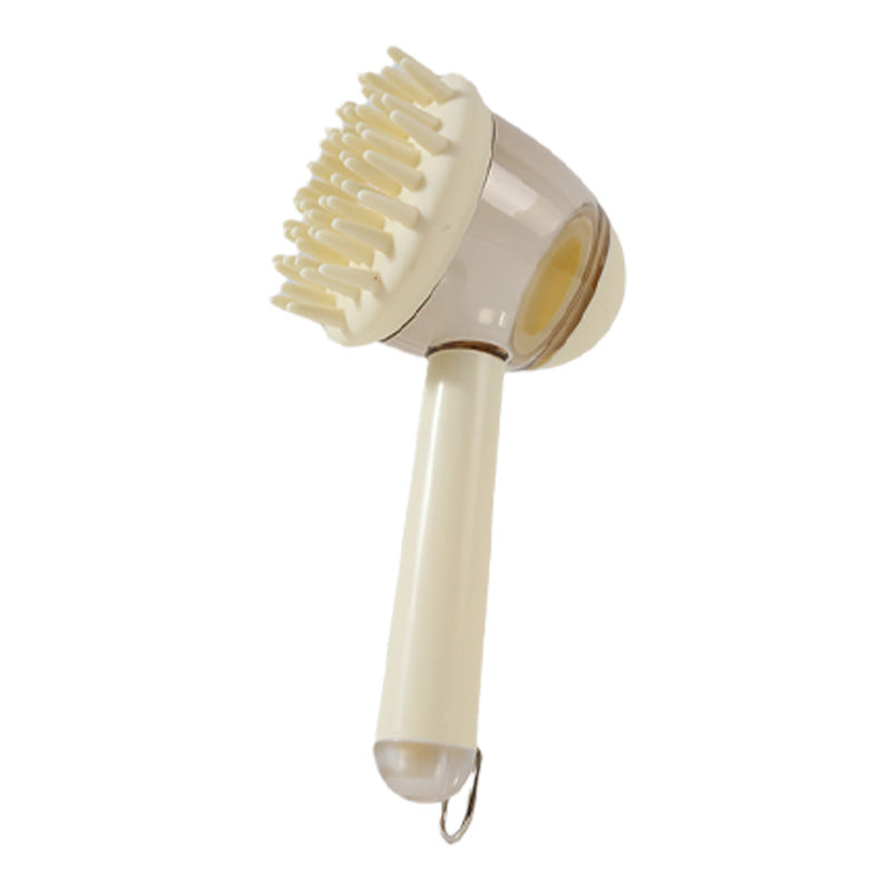 3-in-1 Pet Bath Brush for Dogs and Cats with Massage, Deshedding Comb, and Foaming Tool