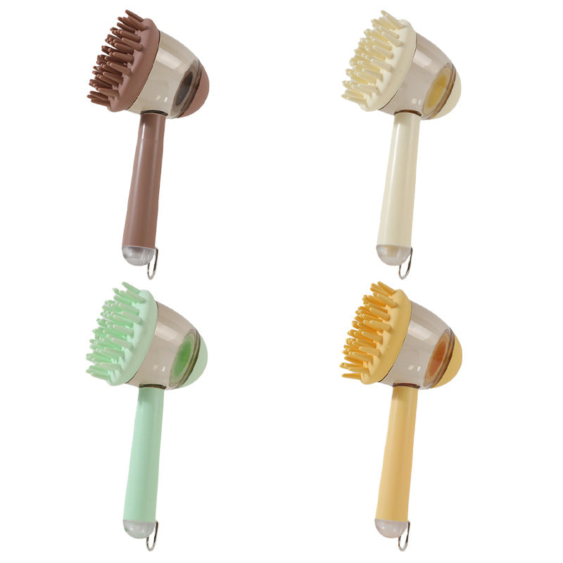 3-in-1 Pet Bath Brush for Dogs and Cats with Massage, Deshedding Comb, and Foaming Tool