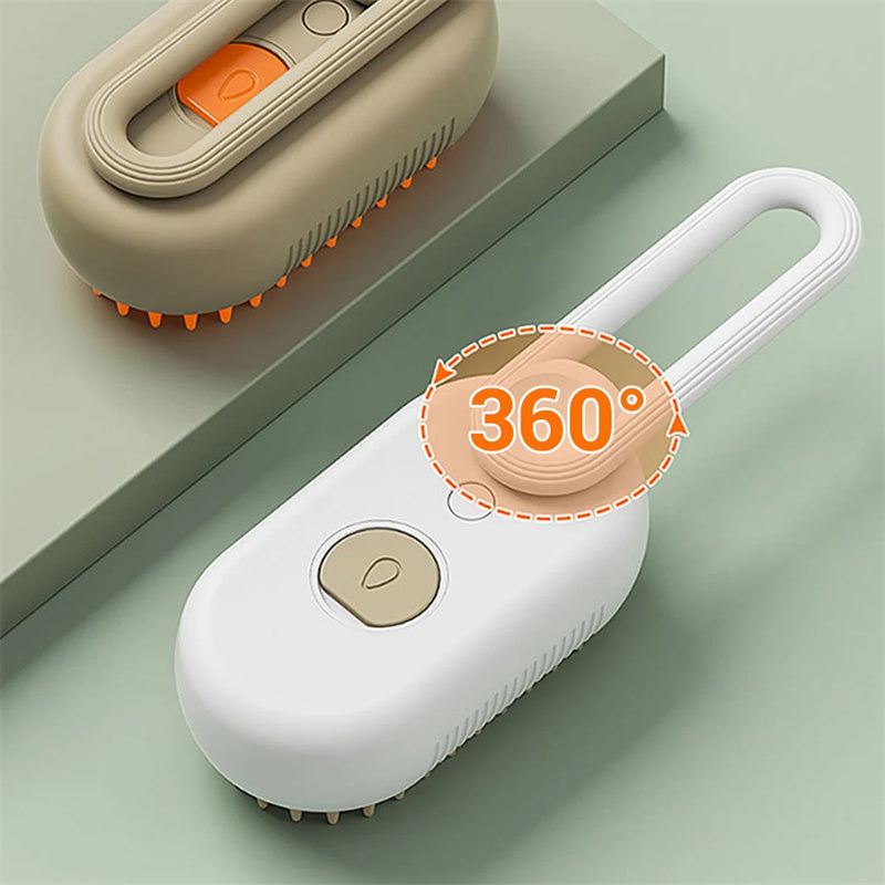 3-in-1 Electric Spray Steam Brush for Cats and Dogs