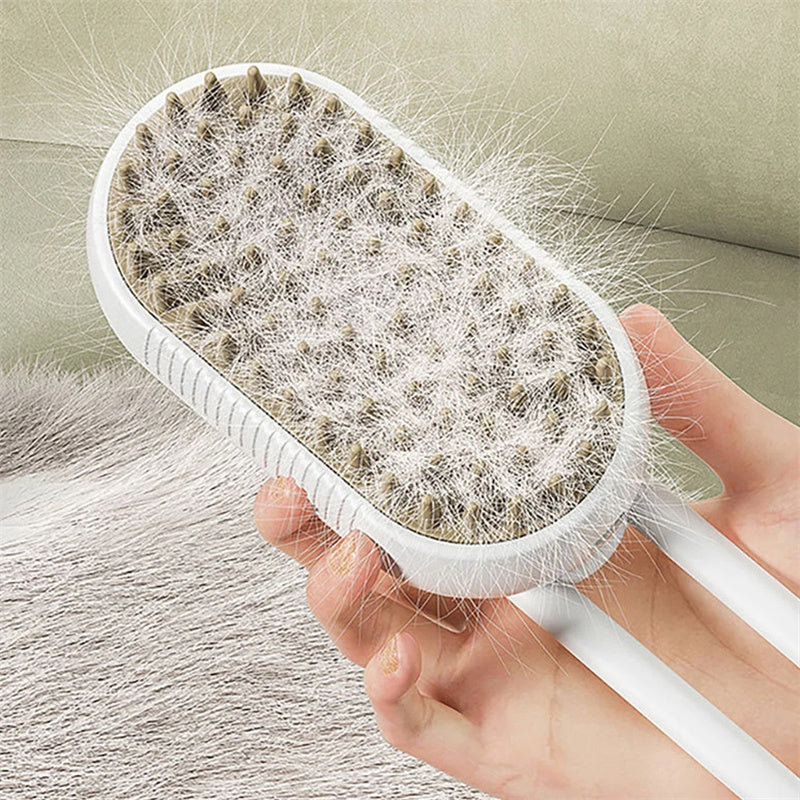 3-in-1 Electric Spray Steam Brush for Cats and Dogs